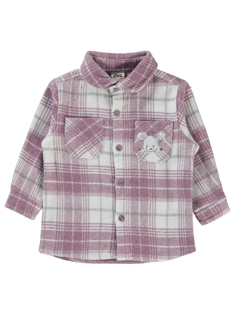 Civil Baby Bebe Yaka  6-18 Ay Gömlek - Lila