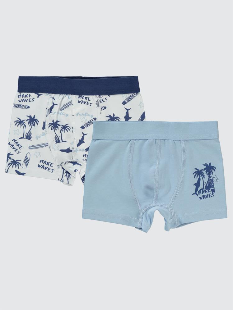 Civil Boys Palmiye 2-10 Yaş 2'li Boxer Set