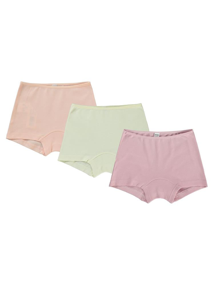 Civil Girls Ribana Çizgili 2-10 Yaş 3'lü Boxer Set