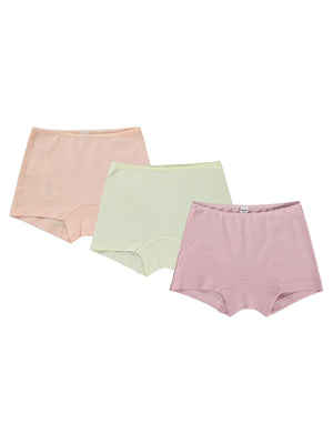 Civil Girls Ribana Çizgili 2-10 Yaş 3'lü Boxer Set