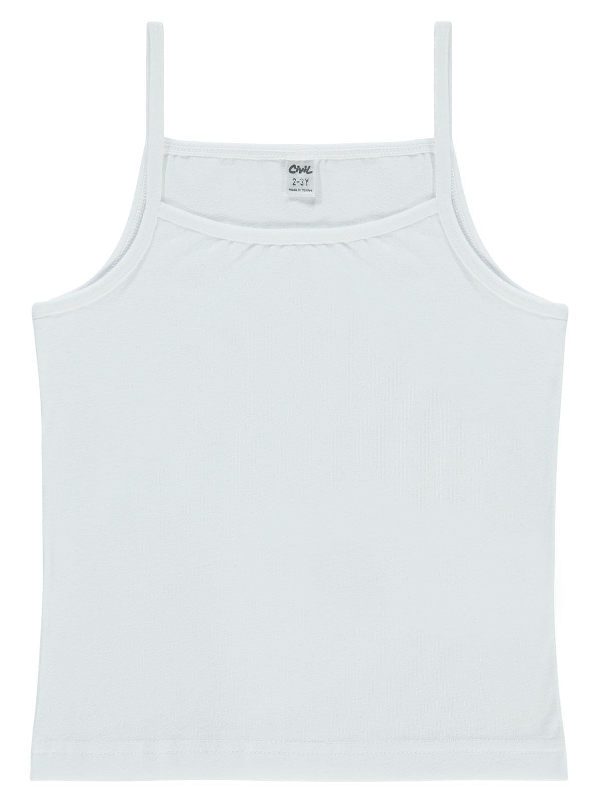 Civil Girls Basic İp Askılı 2-10 Yaş 3'lü Atlet Set