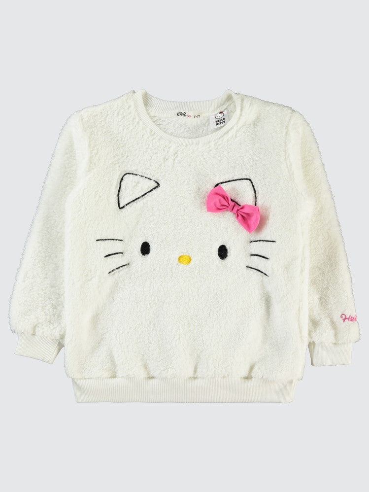 Hello Kitty 10-13 Yaş Sweatshirt - Ekru