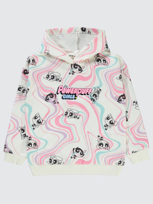 Powerpuff Girls 10-13 Yaş Sweatshirt - Ekru