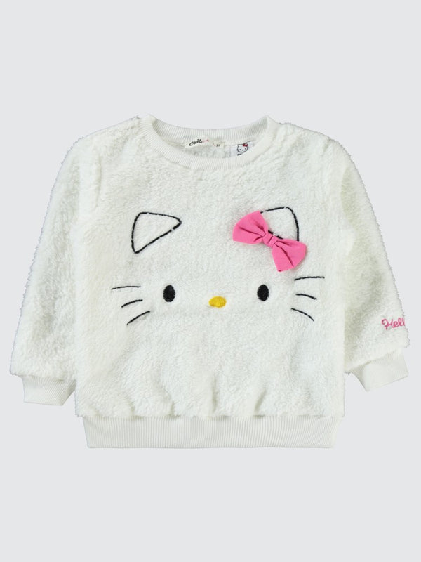 Hello Kitty 2-5 Yaş Sweatshirt - Ekru