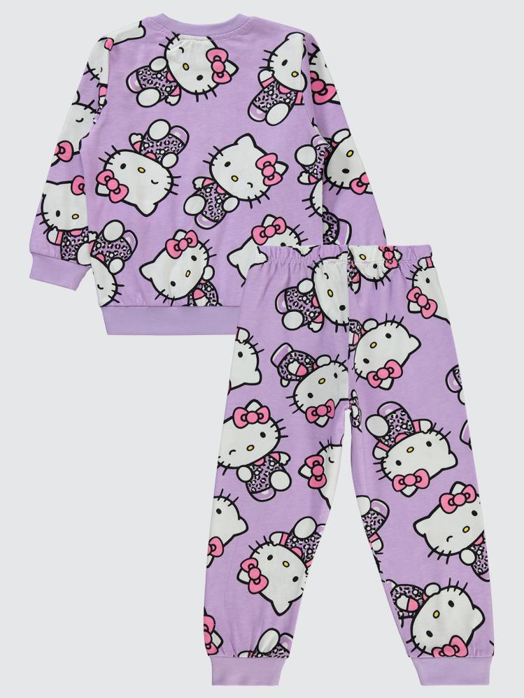 Hello Kitty 2-5 Yaş Pijama Takımı - Lila