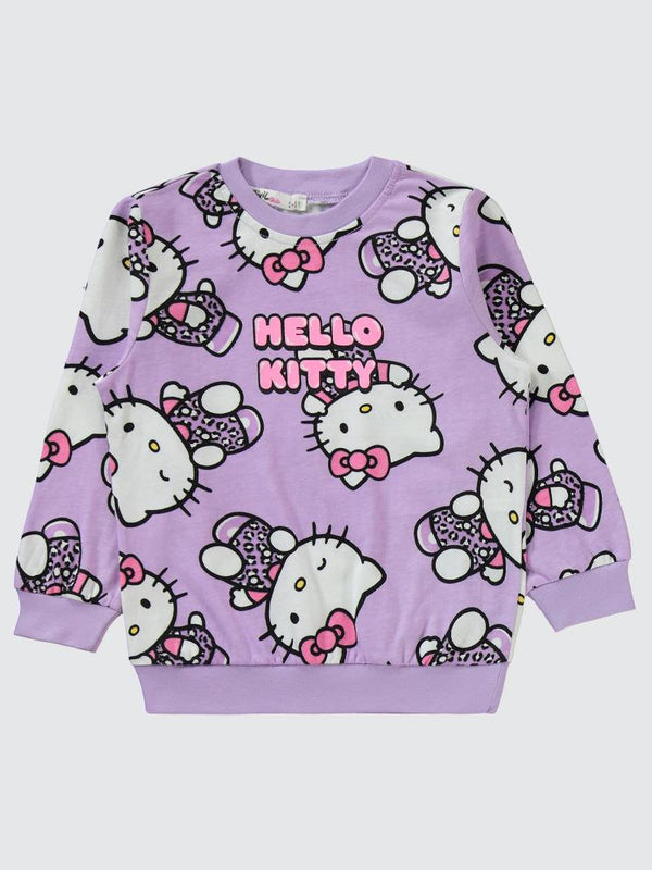 Hello Kitty 2-5 Yaş Pijama Takımı - Lila