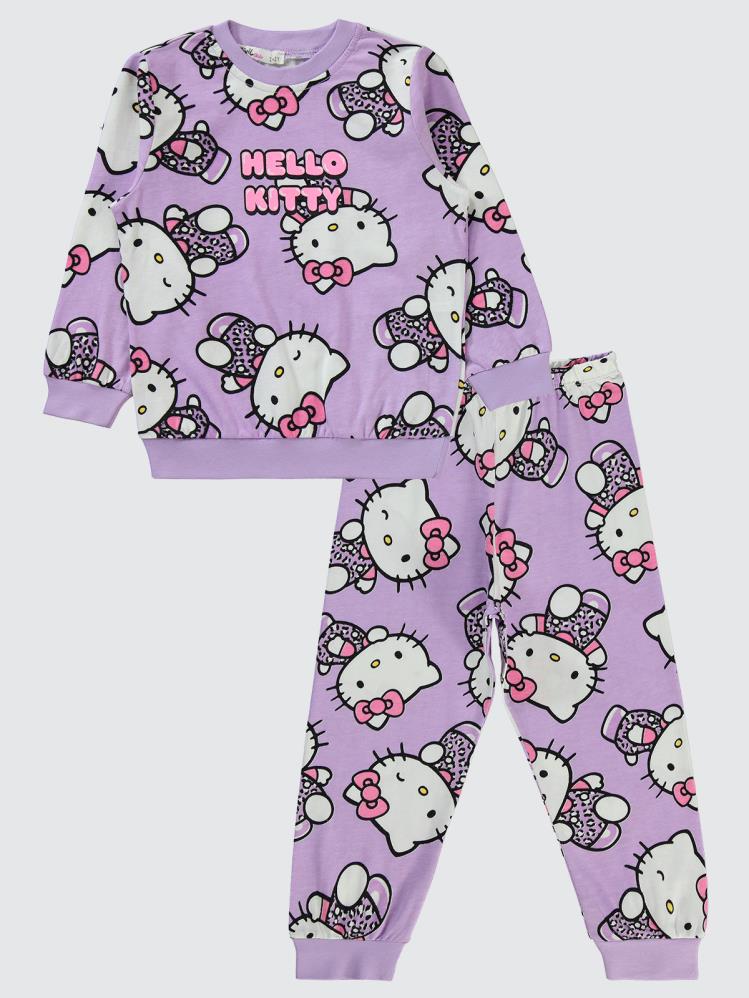 Hello Kitty 2-5 Yaş Pijama Takımı - Lila
