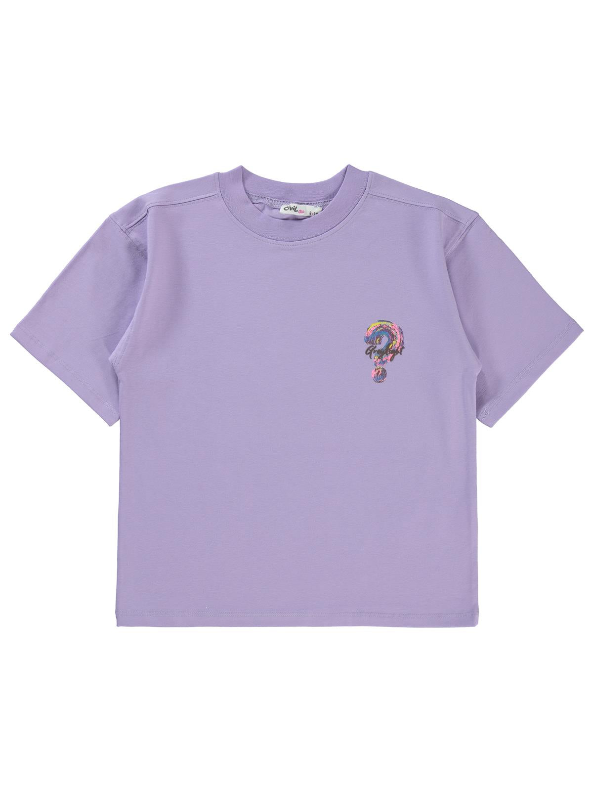Civil Girls Greylight 6-9 Yaş Tişört - Lila