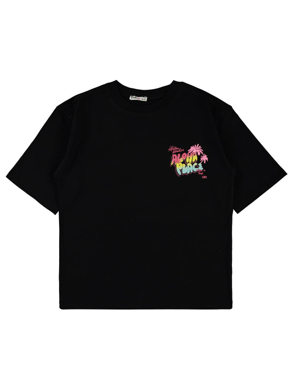 Civil Girls Aloha Place 10-13 Yaş Tişört - Siyah