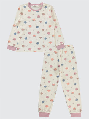 Civil Girls Deniz Kabuğu 6-9 Yaş Pijama Takımı - Pudra