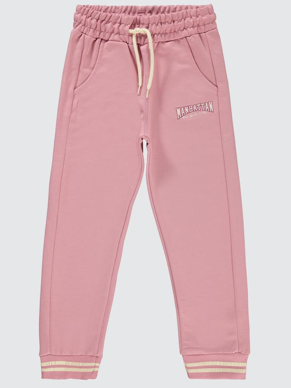 Civil Girls Manhattan Baskılı 10-13 Yaş Eşofman Altı - Pembe