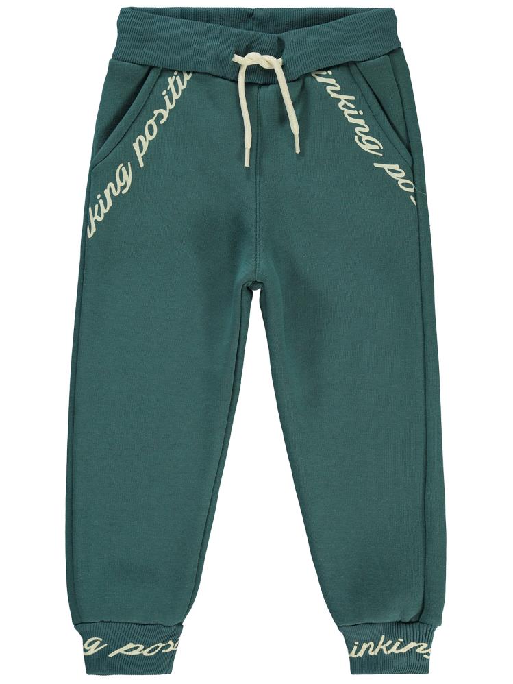 Civil Girls Paçası Baskılı 2-5 Yaş Eşofman Altı - Yeşil