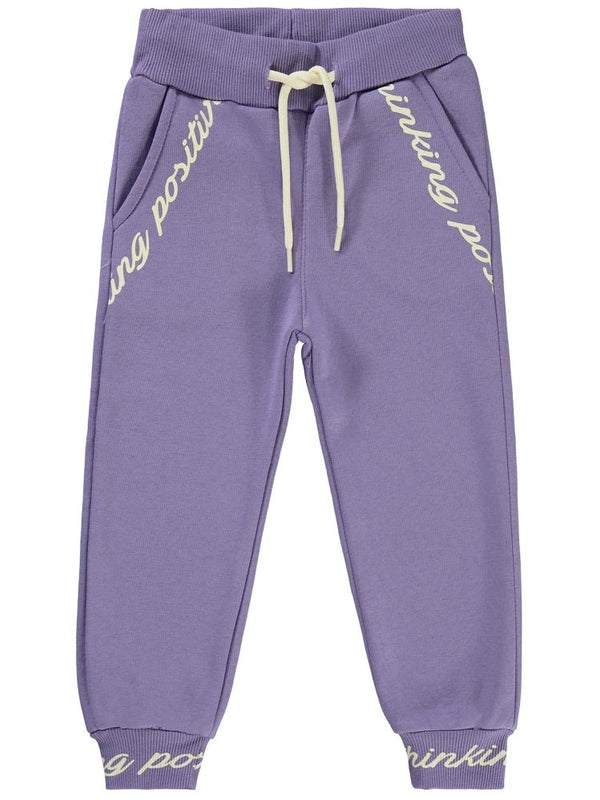 Civil Girls Paçası Baskılı 2-5 Yaş Eşofman Altı - Lila