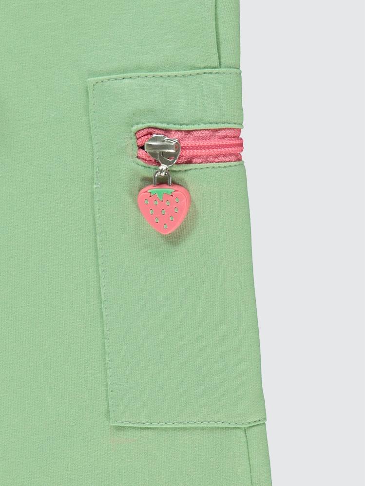 Civil Girls Çilek Elcikli 2-5 Yaş Eşofman Altı - Yeşil