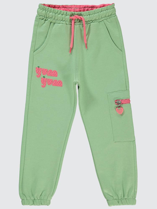 Civil Girls Çilek Elcikli 2-5 Yaş Eşofman Altı - Yeşil