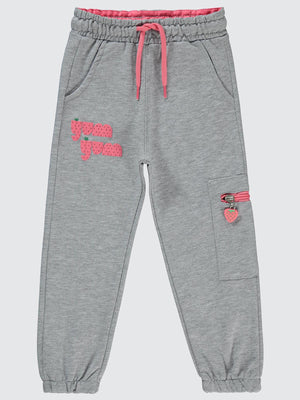 Civil Girls Çilek Elcikli 2-5 Yaş Eşofman Altı - Gri