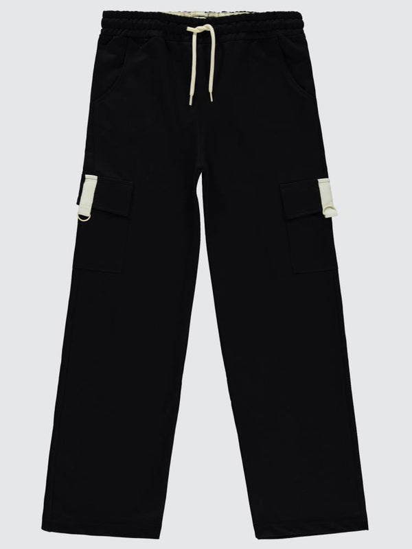 Civil Girls Kargo Cepli 10-13 Yaş Eşofman Altı - Siyah