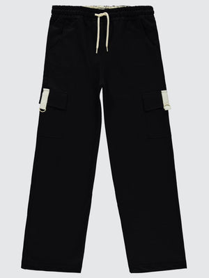 Civil Girls Kargo Cepli 10-13 Yaş Eşofman Altı - Siyah