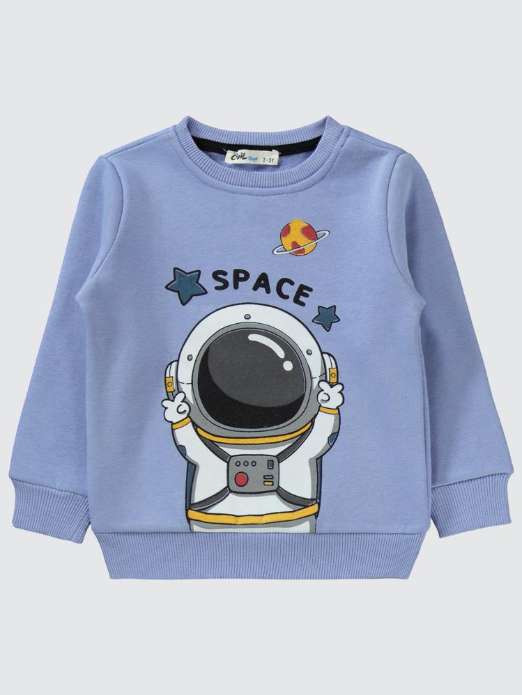 Civil Boys Space Baskılı 2-5 Yaş Eşofman Takımı - Mavi