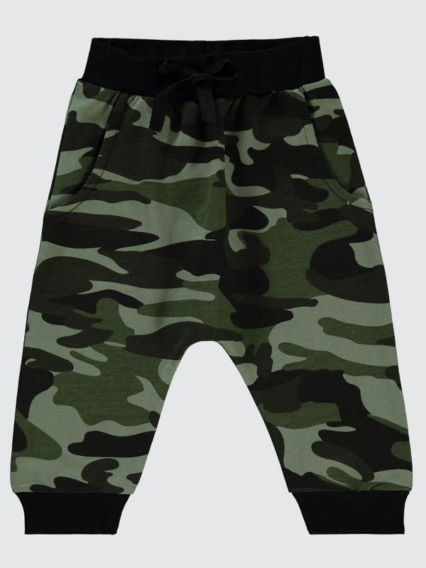 Civil Baby Kamuflaj Desen 6-18 Ay Eşofman Altı - Haki