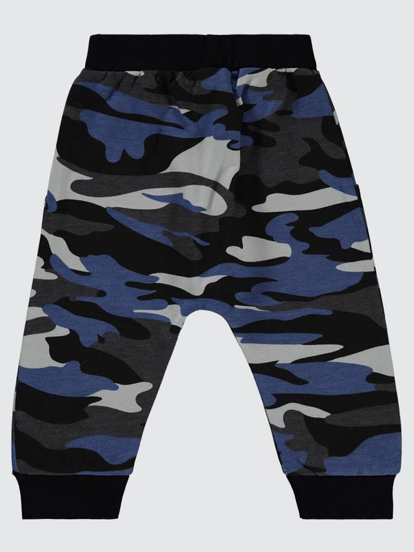 Civil Baby Kamuflaj Desen 6-18 Ay Eşofman Altı - Mavi