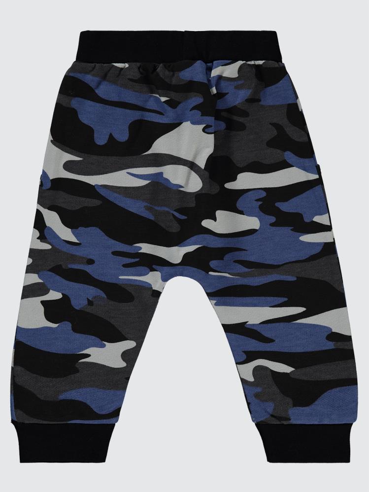 Civil Baby Kamuflaj Desen 6-18 Ay Eşofman Altı - Mavi