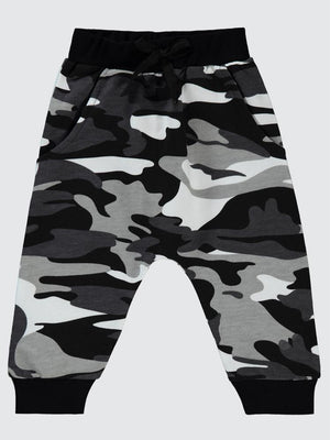 Civil Baby Kamuflaj Desen 6-18 Ay Eşofman Altı - Siyah