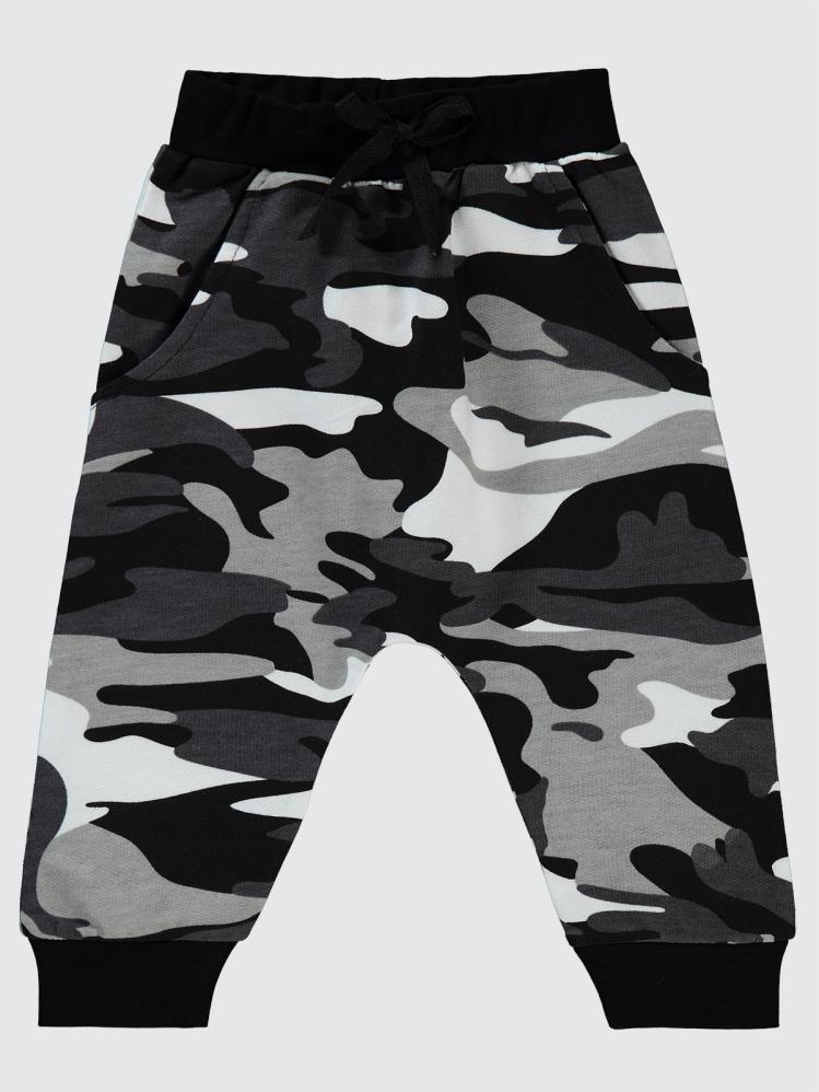 Civil Baby Kamuflaj Desen 6-18 Ay Eşofman Altı - Siyah