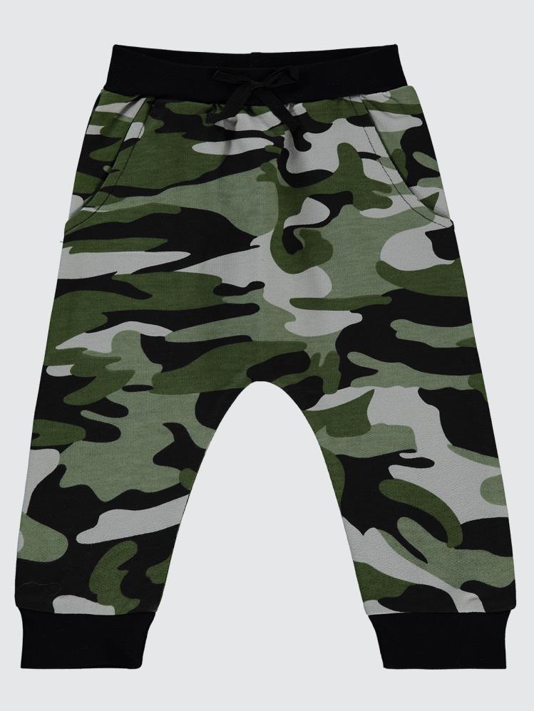 Civil Baby Kamuflaj Desen 6-18 Ay Eşofman Altı - Yeşil