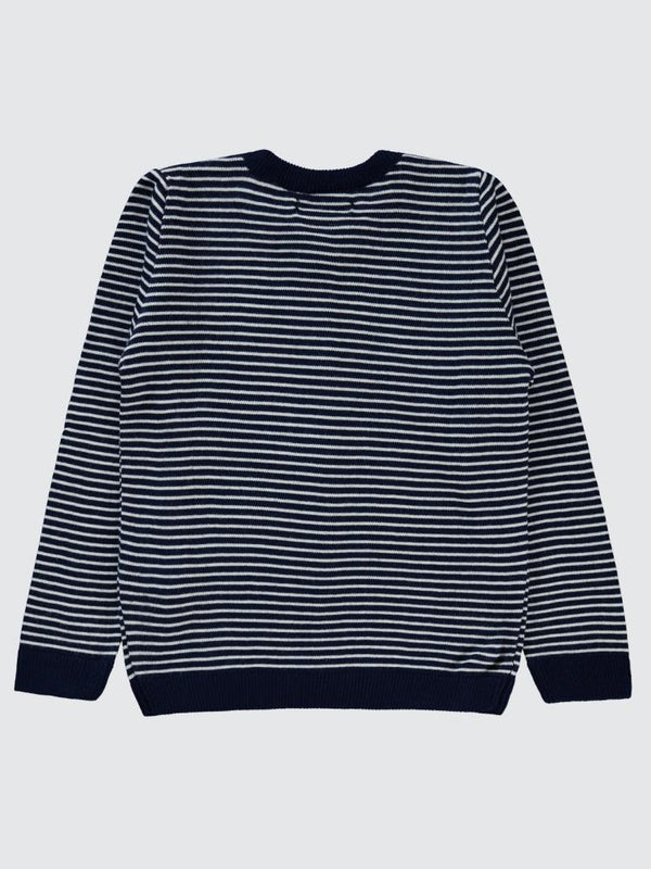 Civil Girls Çizgili 6-9 Yaş Hırka - Lacivert