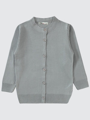 Civil Girls Düz 2-5 Yaş Hırka - Gri