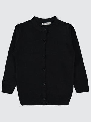 Civil Girls Düz 2-5 Yaş Hırka - Siyah