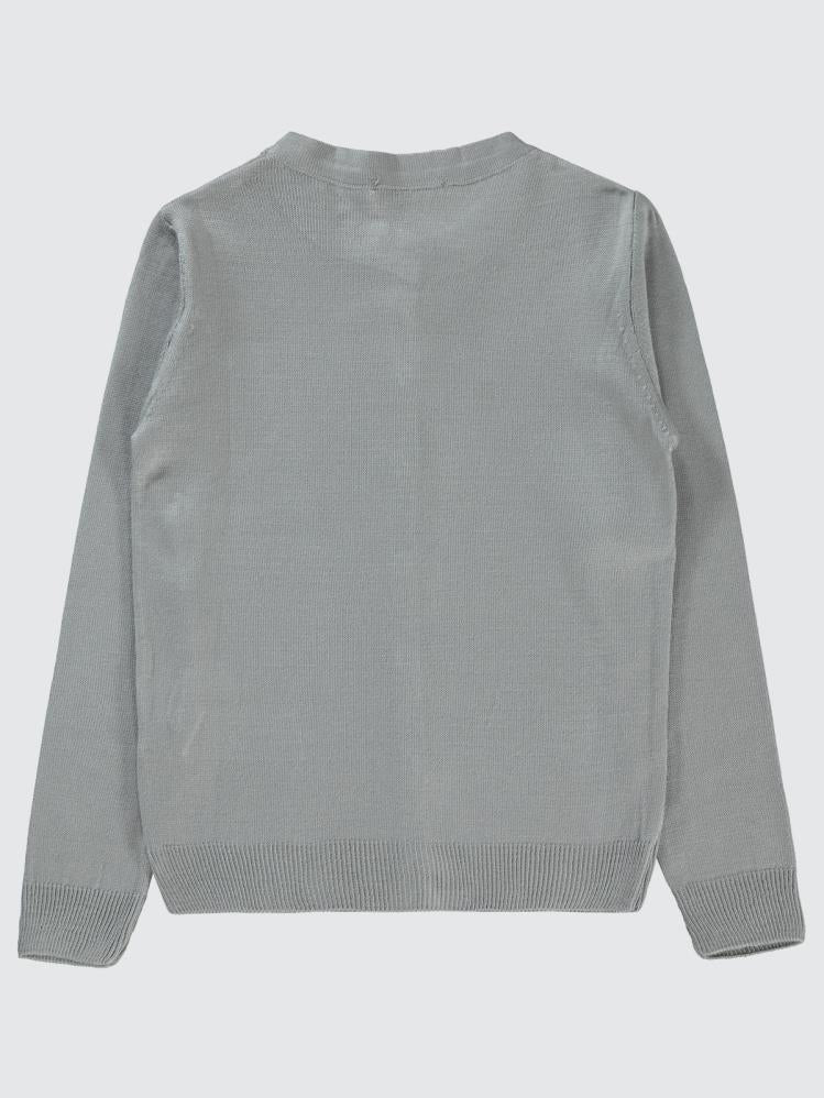 Civil Girls Düz 10-13 Yaş Hırka - Gri