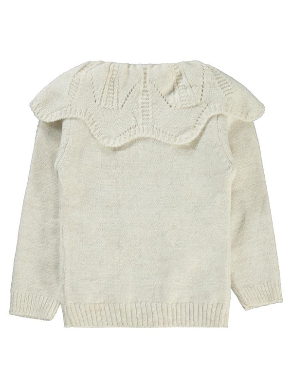 Civil Girls Renkli Ponponlu 2-5 Yaş Hırka - Ekru