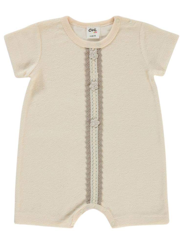 Civil Baby Güpürlü 6-18 Ay Tulum - Pudra