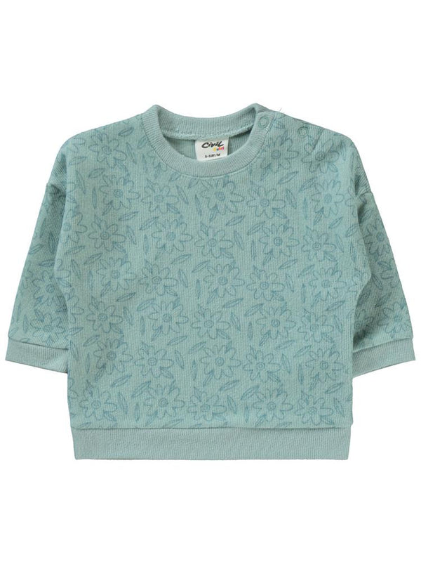 Civil Baby Çiçek Baskılı 6-18 Ay Takım - Yeşil