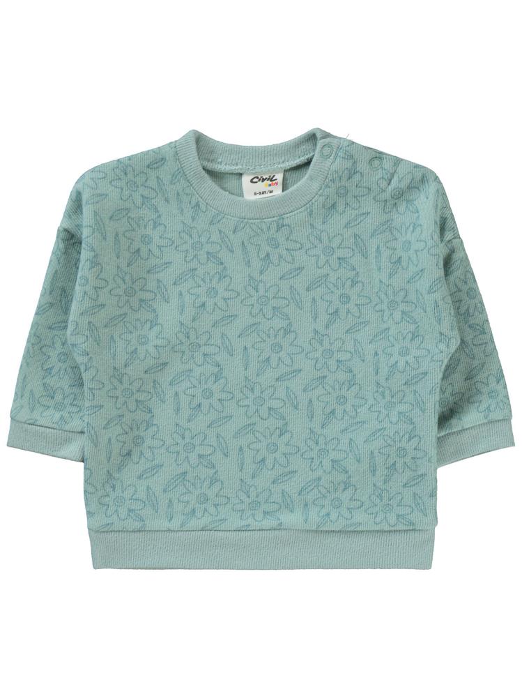 Civil Baby Çiçek Baskılı 6-18 Ay Takım - Yeşil