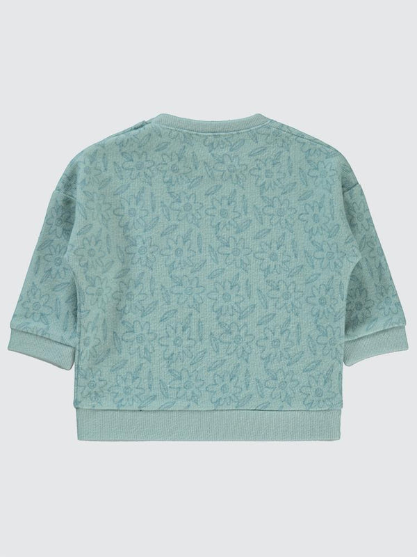 Civil Baby Çiçek Baskılı 6-18 Ay Sweatshirt - Yeşil
