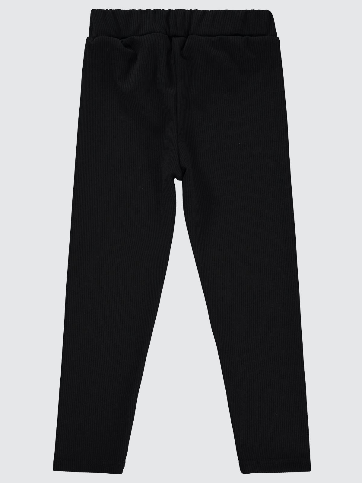 Civil Girls Düz 6-9 Yaş Tayt - Siyah