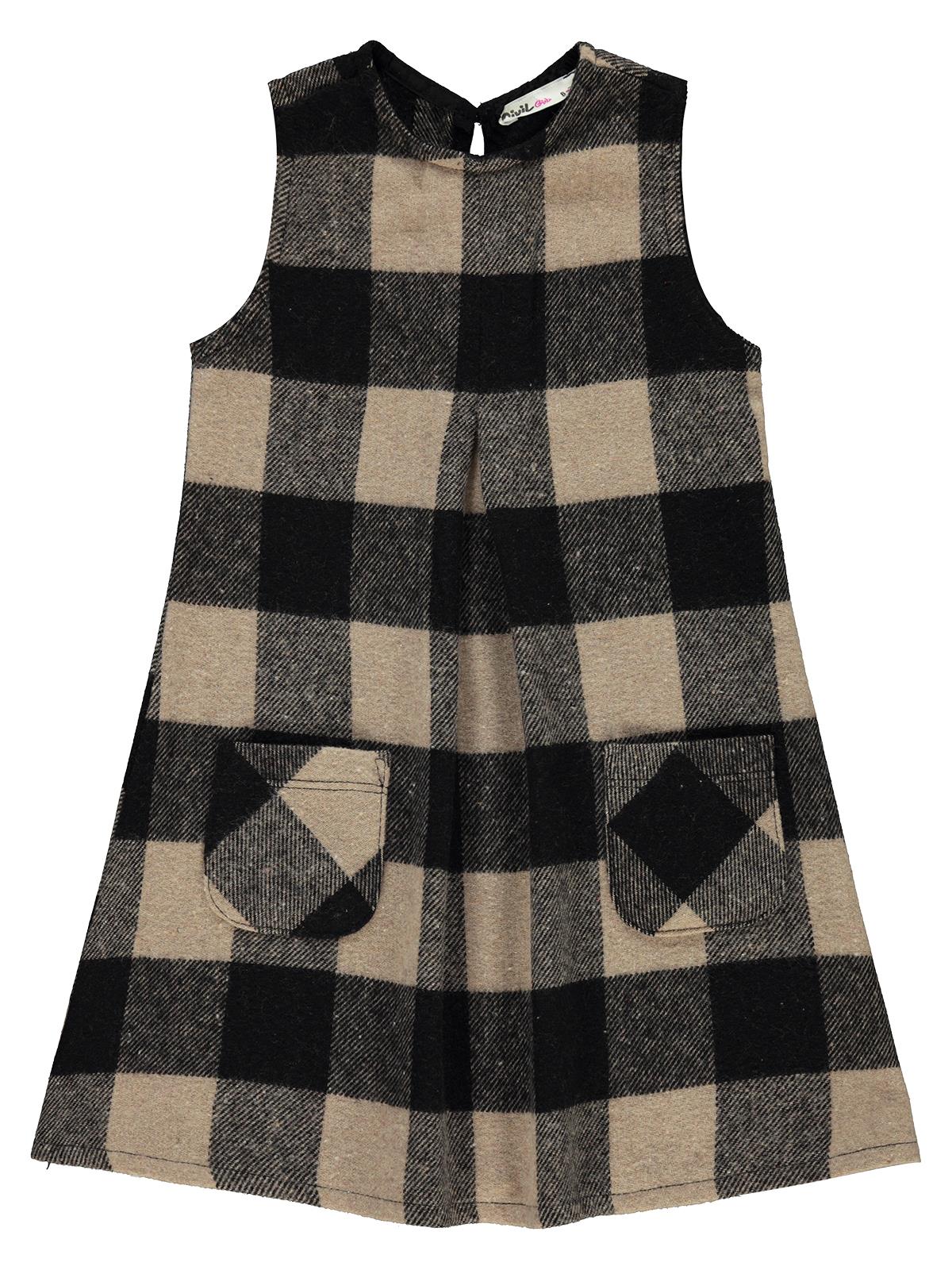 Civil Girls Pileli 10-13 Yaş Elbise - Bej