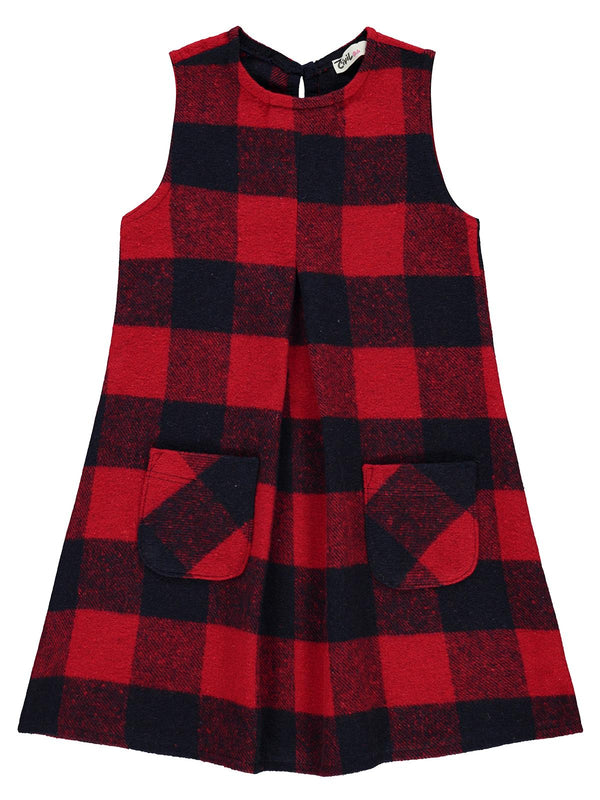 Civil Girls Pileli 10-13 Yaş Elbise - Kırmızı