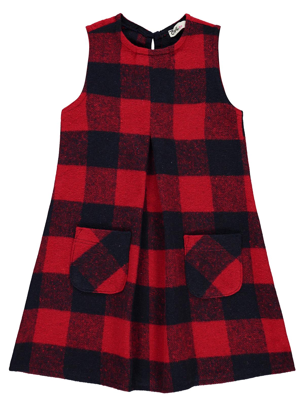 Civil Girls Pileli 10-13 Yaş Elbise - Kırmızı