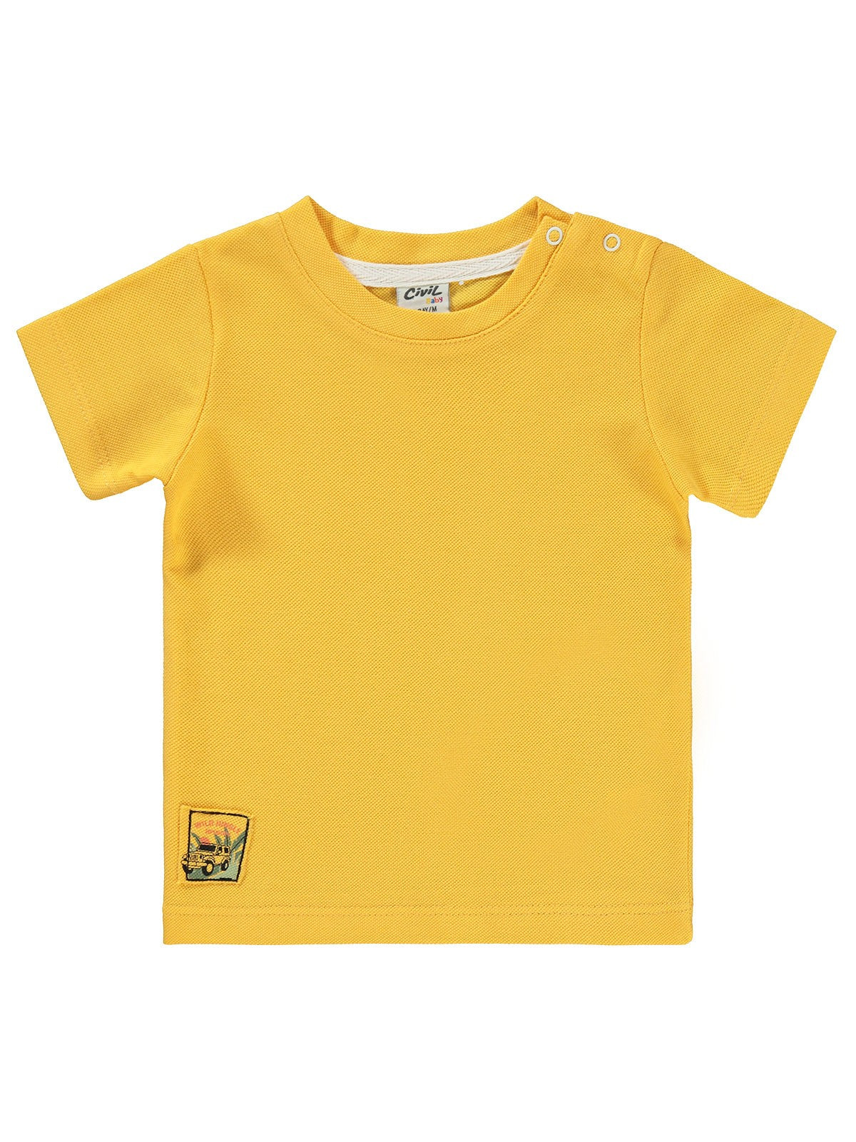 Civil Baby Basic Etiketli 6-18 Ay Tişört - Hardal