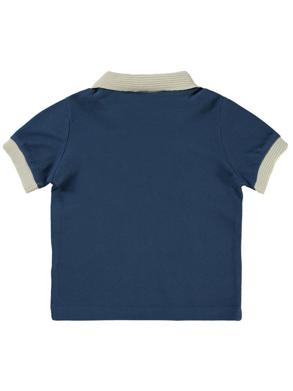 Civil Baby Harf Nakışlı 6-18 Ay Tişört - Mavi