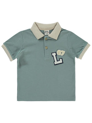 Civil Baby Harf Nakışlı 6-18 Ay Tişört - Mavi