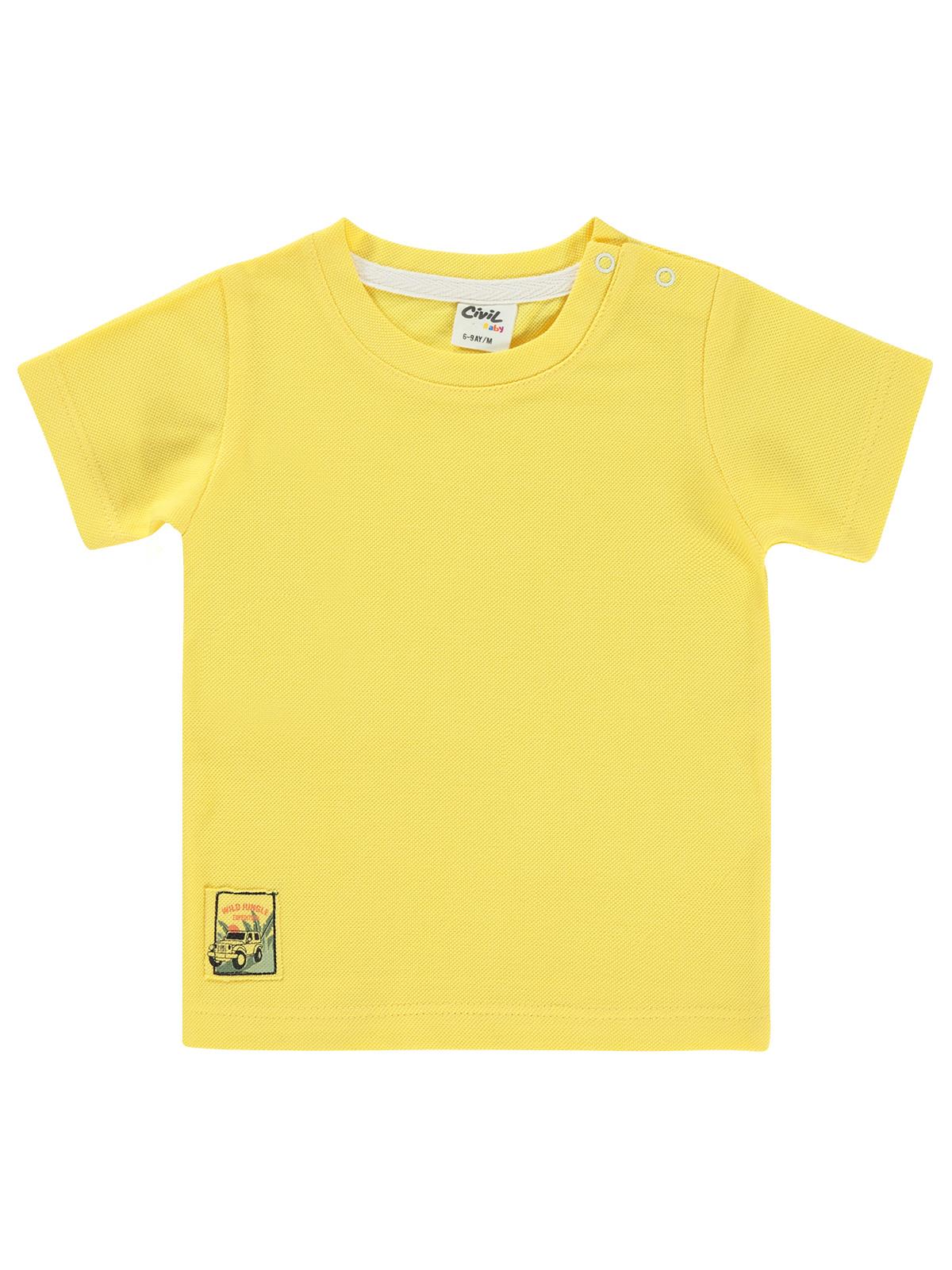 Civil Baby Basic Etiketli 6-18 Ay Tişört - Sarı