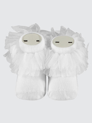 Civil Baby Tüllü Çorap 0-24 Ay Bebek Kız Soket Çorap - Beyaz