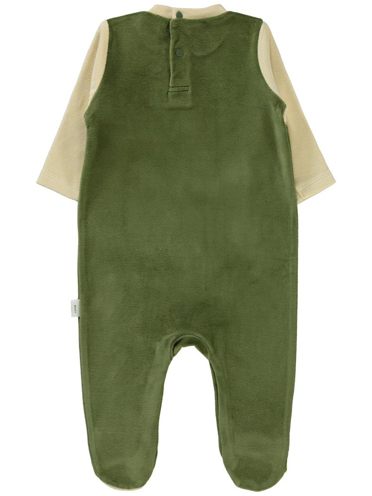 Civil Baby Cepli Ayıcık Baskılı 1-6 Ay Tulum - Haki