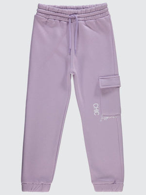 Civil Girls Chic Baskılı 6-9 Yaş Eşofman Altı - Lila