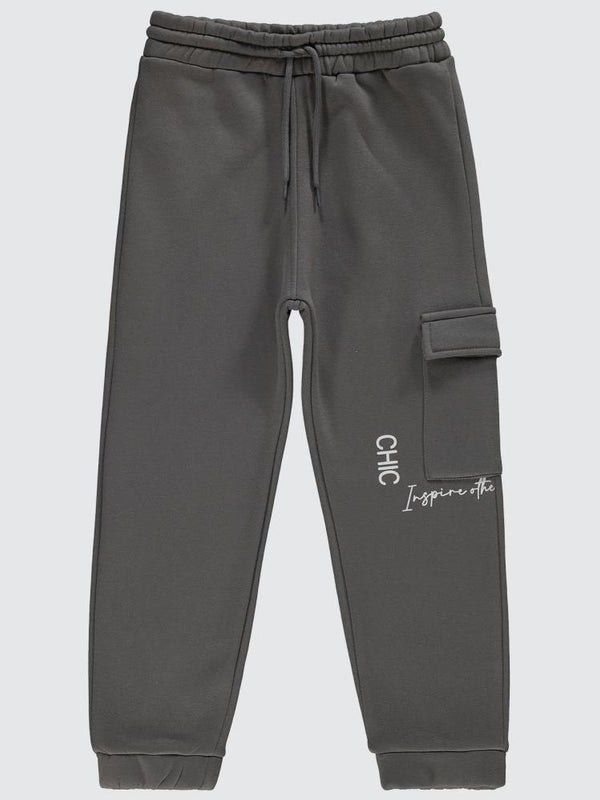 Civil Girls Chic Baskılı 6-9 Yaş Eşofman Altı - Gri